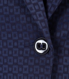 Sacou office din stofa texturata cu accesoriu