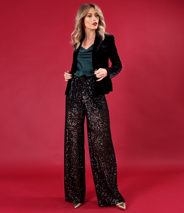 Pantaloni de seara din paiete