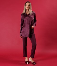 Camasa eleganta lejera din satin de viscoza