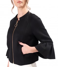 Sacou elegant din scuba cu viscoza
