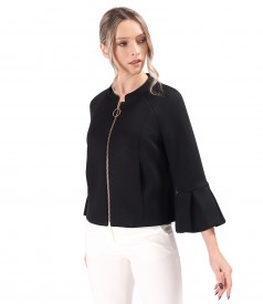Sacou elegant din scuba cu viscoza