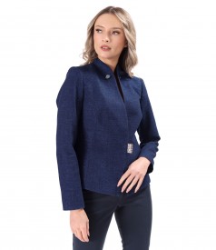 Sacou din denim stralucitor luxos de bumbac