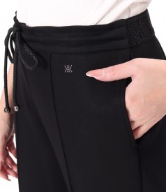 Pantaloni lejeri din scuba cu viscoza