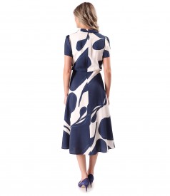Rochie midi din viscoza imprimata cu motive florale