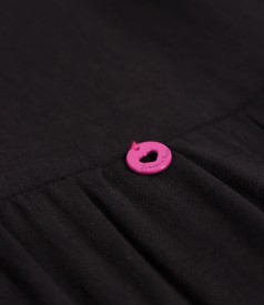 Rochie midi cu volane din viscoza usor creponata