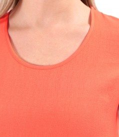 Rochie midi cu volane din viscoza usor creponata