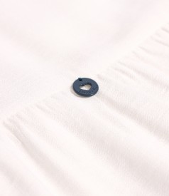 Rochie midi cu volane din viscoza usor creponata