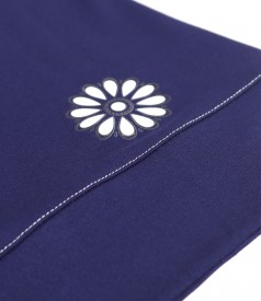 Bluza din jerse elastic uni cu umeri cazuti