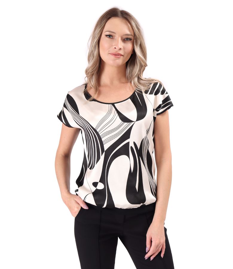 Bluza lejera cu fata din satin de viscoza