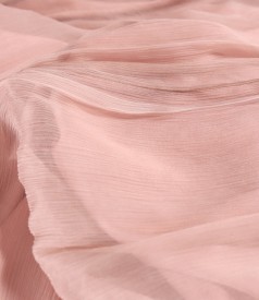 Rochie din voal de matase naturala cu guler de margele
