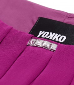 Rochie de ocazie din voal uni cu maneci evazate
