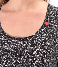 Bluza eleganta lejera din viscoza imprimata cu picouri
