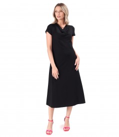 Rochie midi din jerse elastic uni
