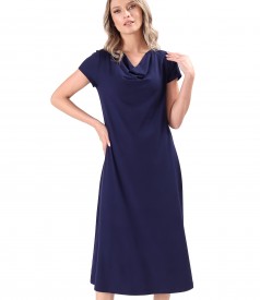 Rochie midi din jerse elastic uni