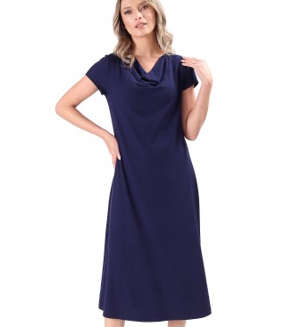 Rochie midi din jerse elastic uni