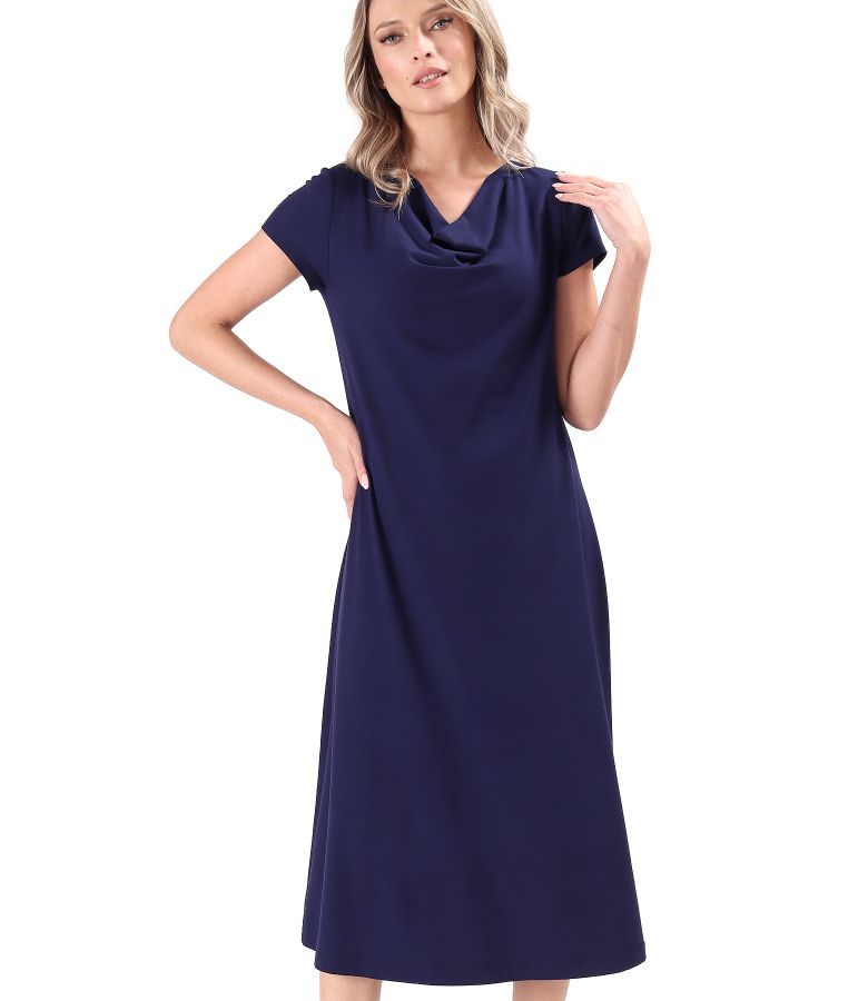 Rochie midi din jerse elastic uni