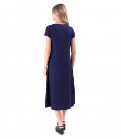 Rochie midi din jerse elastic uni