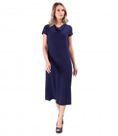 Rochie midi din jerse elastic uni