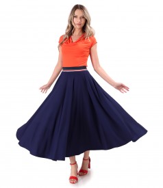 Fusta lunga clos din jerse elastic de viscoza