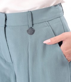 Pantaloni largi din viscoza