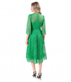 Rochie eleganta din dantela fina cu motive florale