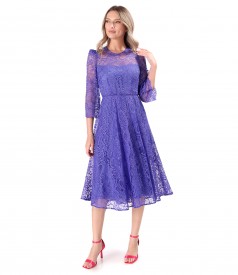 Rochie eleganta din dantela fina cu motive florale