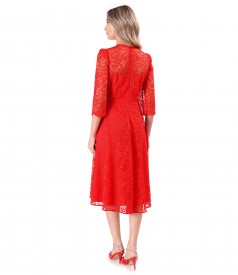 Rochie eleganta din dantela fina cu motive florale