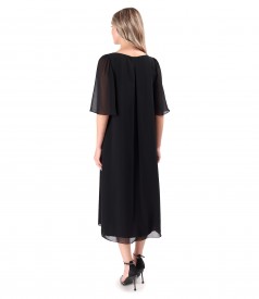 Rochie midi de ocazie din voal uni