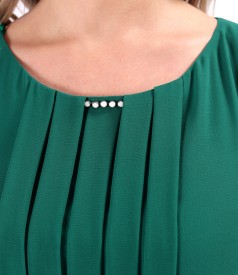 Rochie midi de ocazie din voal uni
