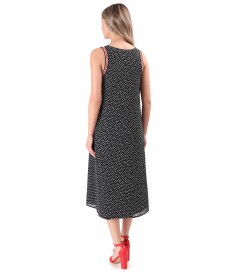 Rochie midi lejera din jerse cu garnituri decorative