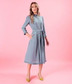 Rochie eleganta tip camasa din viscoza