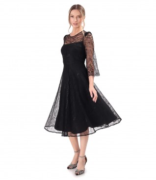 Rochie eleganta din dantela fina cu motive florale