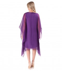Rochie fluture din voal de matase naturala