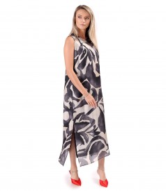 Rochie eleganta lunga imprimata cu motive geometrice