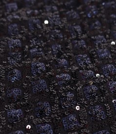 Rochie de seara lunga din paiete multicolore