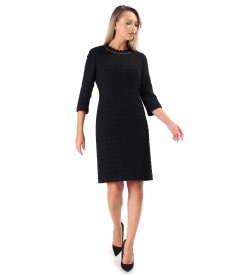 Rochie eleganta din bucle cu lana virgina si alpaca
