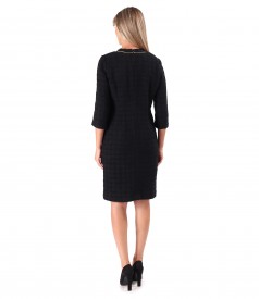 Rochie eleganta din bucle cu lana virgina si alpaca