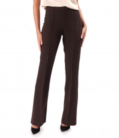Pantaloni evazati din stofa elastica cu viscoza
