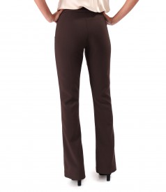 Pantaloni evazati din stofa elastica cu viscoza