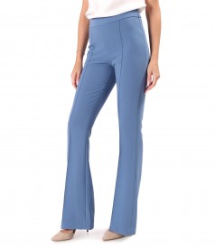 Pantaloni evazati din stofa elastica cu viscoza